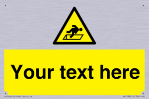 Custom Warning Hatch Sign